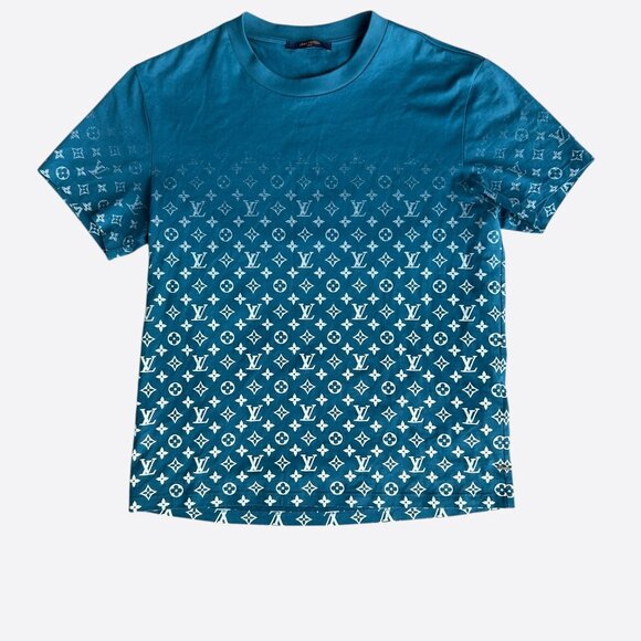 Louis Vuitton Blue & White Monogram Gradient T-Shirt
